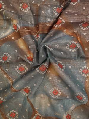 teal shimmer handloom cotton blend saree floral print 5