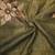 olive green shimmer handloom cotton blend saree floral print (t sfshmr22)