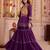 Wine Cotton Mirror & Gamthi Work Lehenga Choli Set