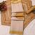 cream mustard shimmer handloom cotton blend digital print saree