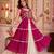 Cream Cotton Gamthi Work Lehenga Choli Set