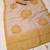 cream mustard shimmer handloom cotton blend digital print saree