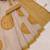 cream mustard shimmer handloom cotton blend digital print saree