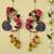 handmade multicolour traditional peacock peony hanging for decorative hanging for home decor (pack of 2)