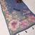 blue shimmer handloom cotton blend saree ombre floral print
