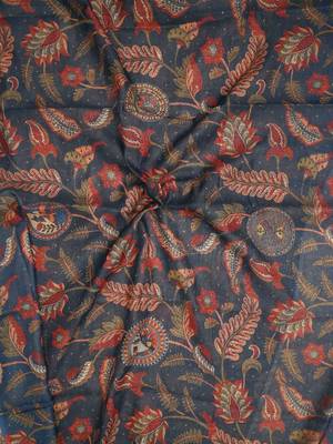 blue pink shimmer handloom cotton blend digital print saree 5