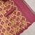cream pink shimmer handloom cotton blend saree with ikat geometric border print