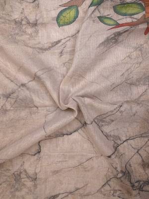 beige shimmer handloom cotton blend digital print saree (t sfshmr14) 5