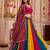 Multicolor Cotton Mirror Embroidered Lehenga Choli with Dupatta