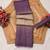 purple mauve shimmer handloom cotton blend saree with ombre plain to print