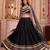 Black Cotton Mirror & Gamthi Work Lehenga Choli with Dupatta