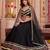 Black Cotton Mirror & Gamthi Work Lehenga Choli with Dupatta