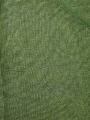 mint green shimmer handloom cotton blend saree floral border print 5