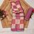 pink beige shimmer handloom cotton blend saree check box print (t sfshmr8)