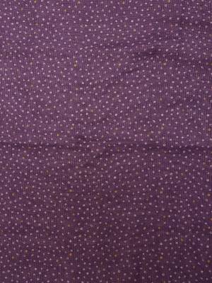 purple mauve shimmer handloom cotton blend saree with ombre plain to print 5