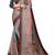 grey blue shimmer handloom cotton blend saree ombre floral border print
