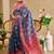 blue pink shimmer handloom cotton blend digital print saree (sfshmr28)
