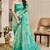 sea green shimmer handloom cotton blend saree bandhani print (sfshmr23)