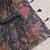 blue shimmer handloom cotton blend saree with floral bouquet print