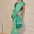 sea green shimmer handloom cotton blend saree bandhani print (sfshmr23)