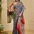 blue pink shimmer handloom cotton blend digital print saree (sfshmr12)