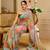 multicolor shimmer handloom cotton blend saree abstract floral print (sfshmr9)