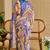 beige purple shimmer handloom cotton blend saree with abstract swirl print (sfshmr5)