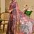 mauve purple shimmer handloom cotton blend saree floral print (sfshmr48)