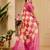 pink beige shimmer handloom cotton blend saree check box print (sfshmr8)