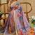 purple pink shimmer handloom cotton blend saree floral print (sfshmr44)