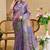 purple shimmer handloom cotton blend digital print saree (sfshmr41)