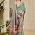 Women's sea green pink tissue shimmer handloom cotton digital print saree (sfshmr47)