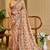 beige pink shimmer handloom cotton blend saree with floral print (sfshmr40)