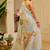 green mustard shimmer handloom cotton blend saree floral print (sfshmr43)