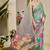 Women's sea green pink tissue shimmer handloom cotton digital print saree (sfshmr47)