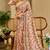 beige pink shimmer handloom cotton blend saree with floral print (sfshmr40)