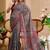 grey purple shimmer handloom cotton blend digital print saree (sfshmr34)