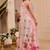 pink white shimmer handloom cotton blend saree floral print (sfshmr37)