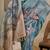 grey blue shimmer handloom cotton blend saree with floral print (sfshmr36)