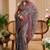 grey purple shimmer handloom cotton blend digital print saree (sfshmr34)