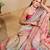 Women's sea green pink tissue shimmer handloom cotton digital print saree (sfshmr33)