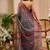 grey purple shimmer handloom cotton blend digital print saree (sfshmr34)