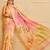peach pink shimmer handloom cotton blend saree floral print (sfshmr31)