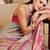 Women's sea green pink tissue shimmer handloom cotton digital print saree (sfshmr33)