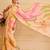 peach pink shimmer handloom cotton blend saree floral print (sfshmr31)