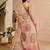 Women's beige pink tissue shimmer handloom cotton saree with floral print (sfshmr29)