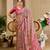 pink shimmer handloom cotton blend saree with floral print (sfshmr26)