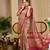 pink shimmer handloom cotton blend saree with floral print (sfshmr26)