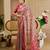pink shimmer handloom cotton blend saree with floral print (sfshmr26)