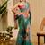 teal shimmer handloom cotton blend saree floral print (sfshmr24)